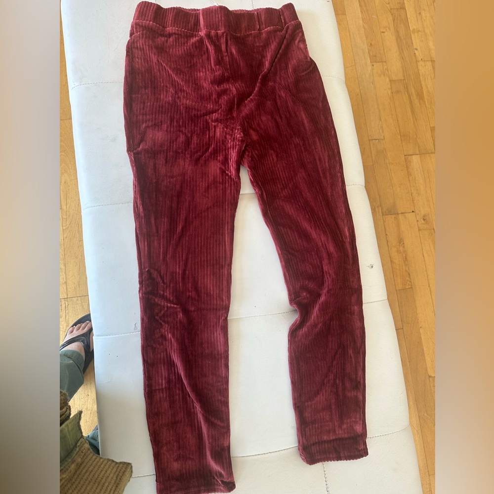NWT - Chocolate USA Stretch Corduroy Leggings in Brick